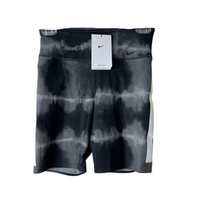 NEW NIKE ONE LUXE 7" DRI FIT TRAINING SHORTS Black White Small